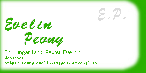 evelin pevny business card